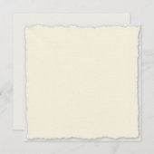 Square Faux Deckle Wedding Sjabloon Kaart (Voorkant / Achterkant)