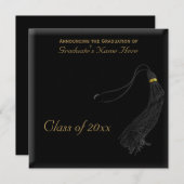 Square Faux Mortarboard Afstuderen Kaart (Voorkant / Achterkant)