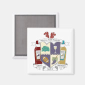 Square Fridge Magnet Magneet (Voorkant / Achterkant)