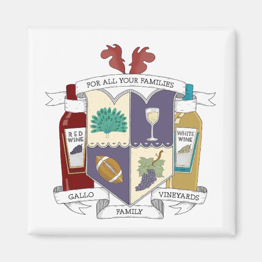 Square Fridge Magnet Magneet (Voorkant)