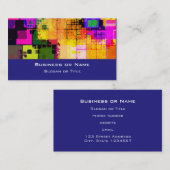 Square Geometric Multicolored Pattern Visitekaartje (Voorkant / Achterkant)