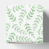 Square gift box - Leaves - green Bedankdoosjes (Bovenkant)