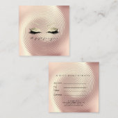 Square Gift Certificate Small Glitter Lash Makeup Kortingskaartje (Voorkant / Achterkant)