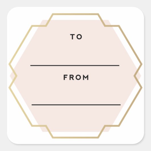 Square Gift Labels voor kerstfeestcadeautjes (Voorkant)