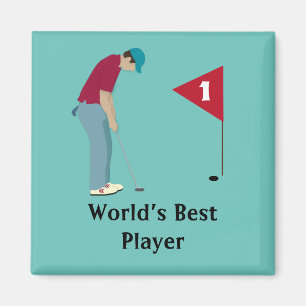 Square Golfer Putting Magnet Magneet