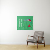 Square Golfer Putting Wandkleed (In Situ (horizontaal))