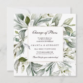 Square Greenery Change of Plans Announements Kaart (Voorkant)