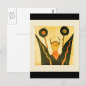 Square Hand Drum Native American Ceremonial Briefkaart (Voorkant / Achterkant)