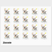 Square Happy Birthday Stickers Koe (Vel)