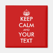 Square Houd rustig magneet |  SJABLOON (Voorkant)