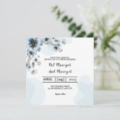 Square Kaart Wedding Invitation Kaart Design (Staand voorkant)