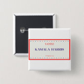 Square Kamala Harris-toets Vierkante Button 5,1 Cm (Voorkant /achterkant)