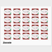 Square kerstboombuffet Snoep Sticker (Vel)