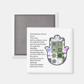 Square Khamsa Hand Magnet 1 Owner Magneet (Voorkant / Achterkant)