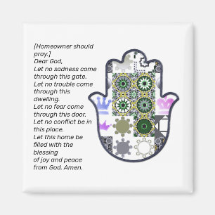 Square Khamsa Hand Magnet 1 Owner Magneet