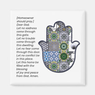 Square Khamsa Hand Magnet 2 Owner Magneet