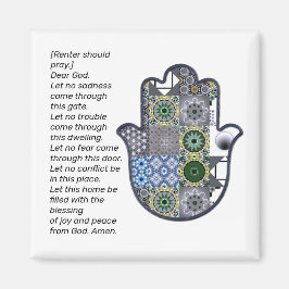 Square Khamsa Hand Magnet 2 Renter Magneet