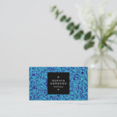 Square Label 01a - Blue Marbling (Staand voorkant)