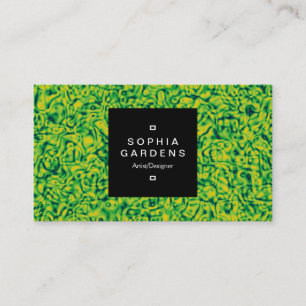 Square Label 01a - Green Marbling