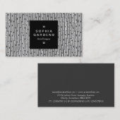 Square Label 01a - Lijnen - Wit op Grijs (Voorkant / Achterkant)