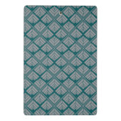 Square Leaf Pattern Blauwgroen Neutraal Mini Klembord (Achterkant)