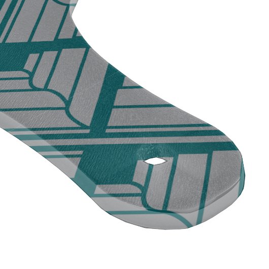 Square Leaf Pattern Blauwgroen Neutraal Snijplank (Hoek)