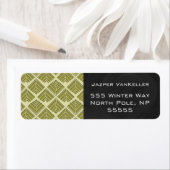 Square Leaf Pattern Gold Limoen Light Etiket (Insitu)