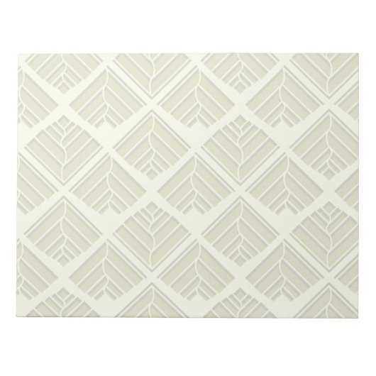 Square Leaf Pattern Gold Limoen Light Notitieblok (Voorkant)