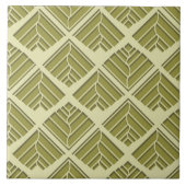 Square Leaf Pattern Gold Limoen Light Tegeltje (Voorkant)
