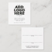 Square logo Afspraakherinnering Afsprakenkaartje (Voorkant / Achterkant)