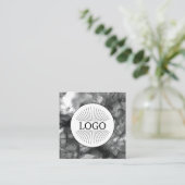 Square logo zwart en wit vierkante visitekaartje (Staand voorkant)