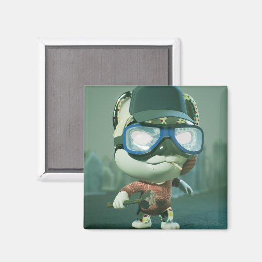 Square Magnet Magneet (Voorkant / Achterkant)