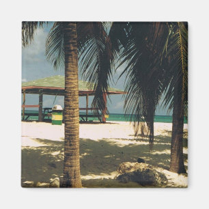 Square Magnet met Island Scene Magneet