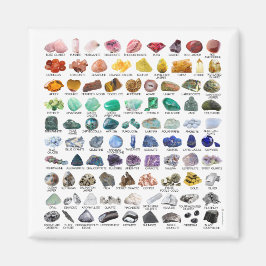 Square Magnet The Crystal Collectie Rainbow Rocks Magneet