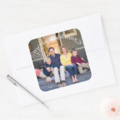 Square Merry kerstfoto Stickers (Envelop)