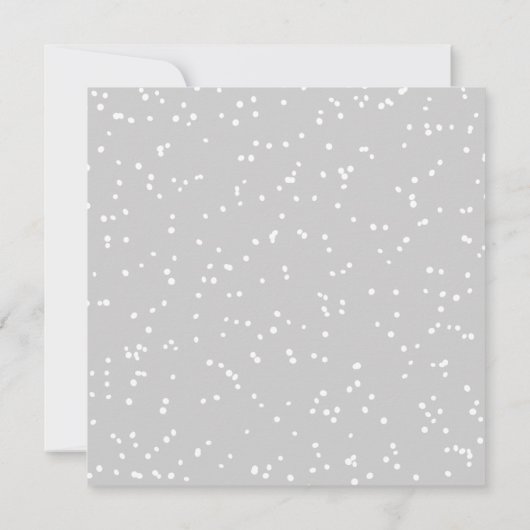 Square Merry White Script Holiday Card (Achterkant)