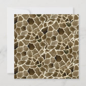 Square Modern Safari Adventure Baby shower Giraffe Kaart (Achterkant)