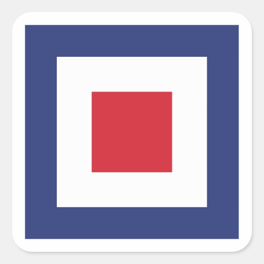 Square-modus Vierkante Sticker (Voorkant)