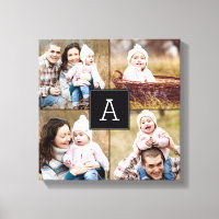 Square Monogram Aangepast fotocanvas