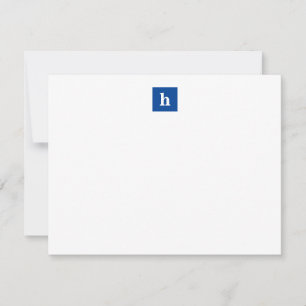 Square Monogram Notitiekaartje