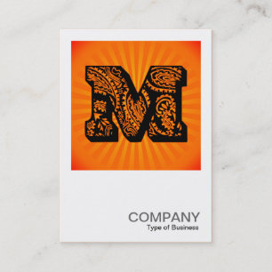 Square Monogram - Paisley Sunburst - M Visitekaartje