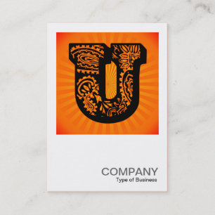 Square Monogram - Paisley Sunburst - U Visitekaartje