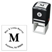 Square Monogram Stempel met Bovenste en onderste l (In situ)