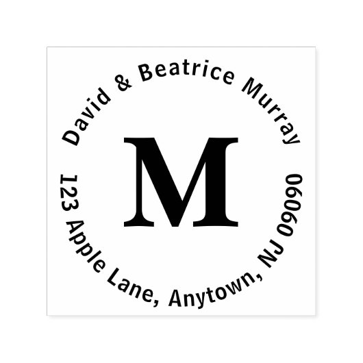 Square Monogram Stempel met Bovenste en onderste l (Design)