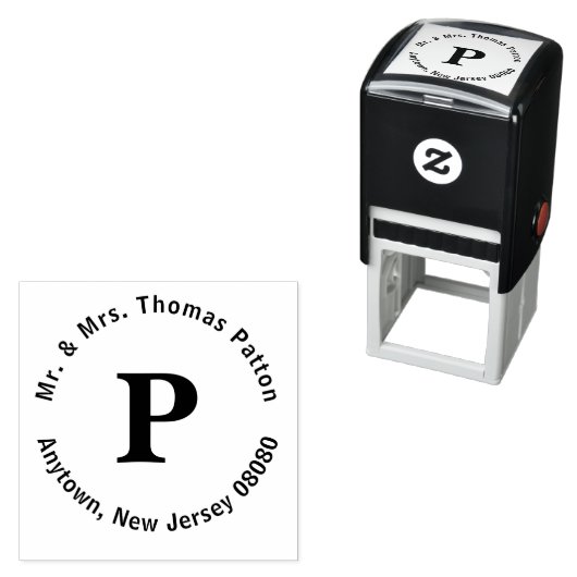 Square Monogram Stempel met Bovenste en onderste l (In situ)