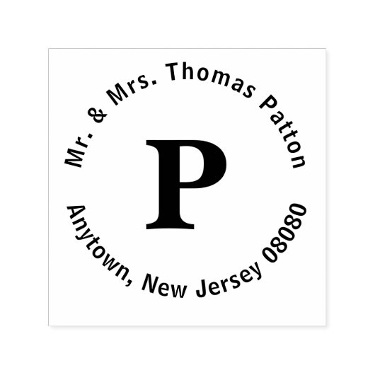 Square Monogram Stempel met Bovenste en onderste l (Design)