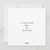 Square Navy Blue Wreath Christmas Kaart (Achterkant)