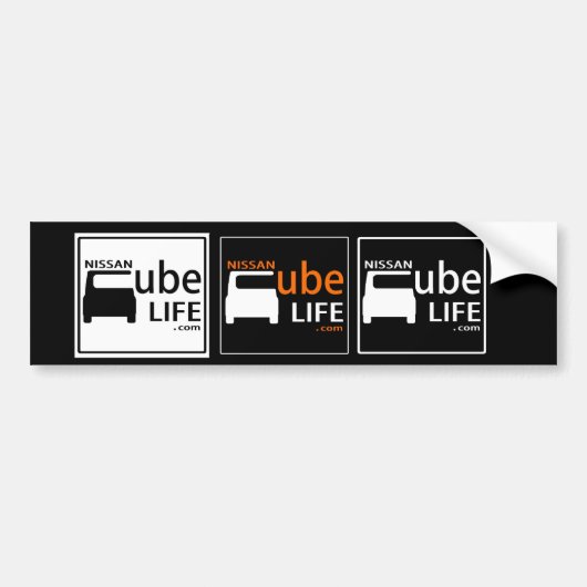 Square Nissan Cube like Stickers (Voorkant)