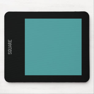Square - Ocean Green en Black Muismat