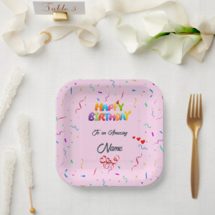 Square Paper Bord – ideaal voor verjaardagsfeestje